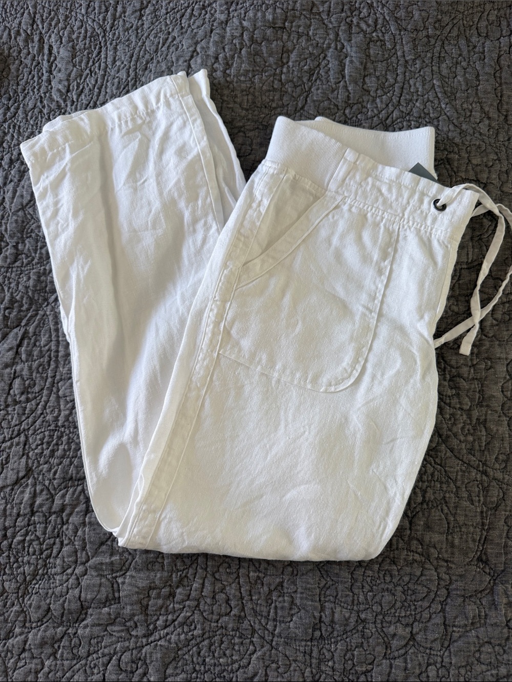 Athleta Drawstring Linen Pant